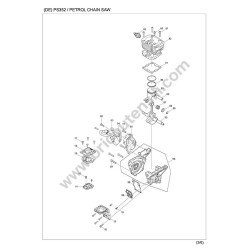 Dolmar Chain Saw PS352 Parts Drawing - 2
