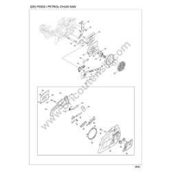 Dolmar Chain Saw PS352 Parts Drawing - 3