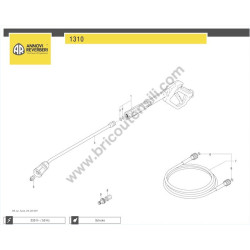 Annovi Reverberi Pressure Washer 1310 Parts Drawing - 7