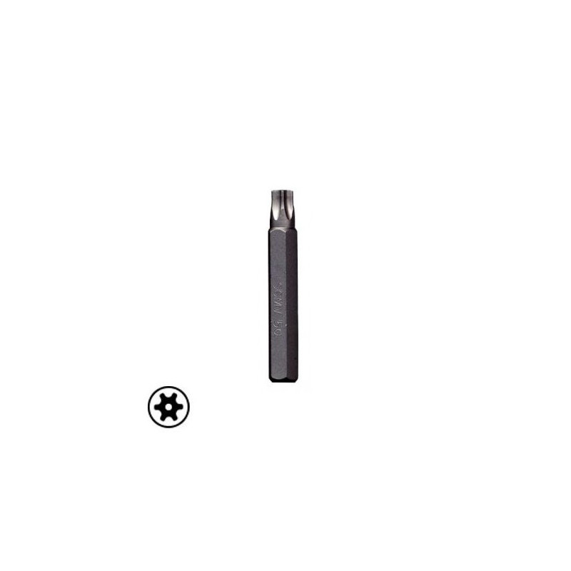 Inserto Torx Con Foro attacco esagonale 10x75 mm
