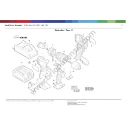 Bosch Cordless Percussion Drill GSB 185-LI Parts Drawing