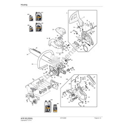 Alpina Chainsaw ACS 39 Spare Parts Drawing - 1