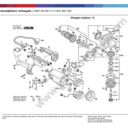 Bosch GWS 26-180 H Parts Drawing