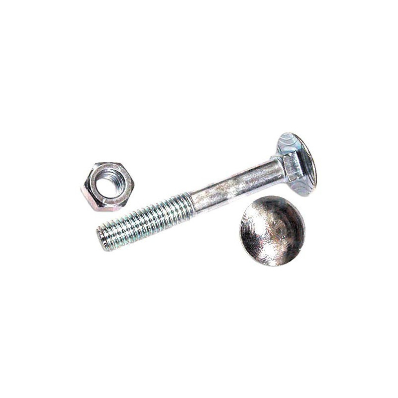 Zincplated class 4-8 bolts Round head 10 mm