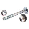 Zincplated class 4-8 bolts Round head 10 mm