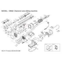 AGP Carotatore DM20 Esploso Ricambi
