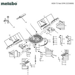 Metabo Mitre Saw KGSV 72 Xact SYM Parts Drawing