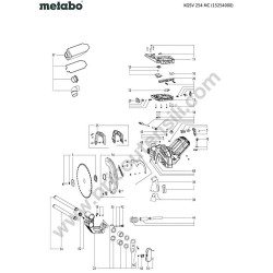 Metabo Mitre Saw KGSV 254 MC Parts Drawing - 1