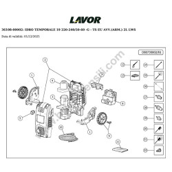 Lavor Pressure Cleaner Temporale 19 Parts Drawing