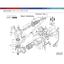 Bosch Spare Parts for Angle Grinder PWS 7-115