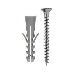 Nylon plug with flat head screw and collar