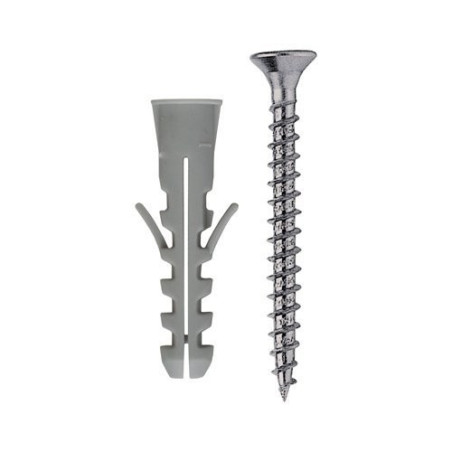 Nylon plug with flat head screw and collar