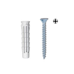 Universal nylon plug with flat head screw and collar mod.T6