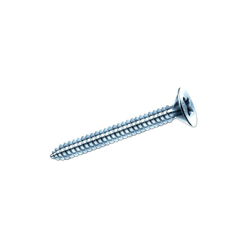 Zincplated Self Tapping metal screws CR Flat Head