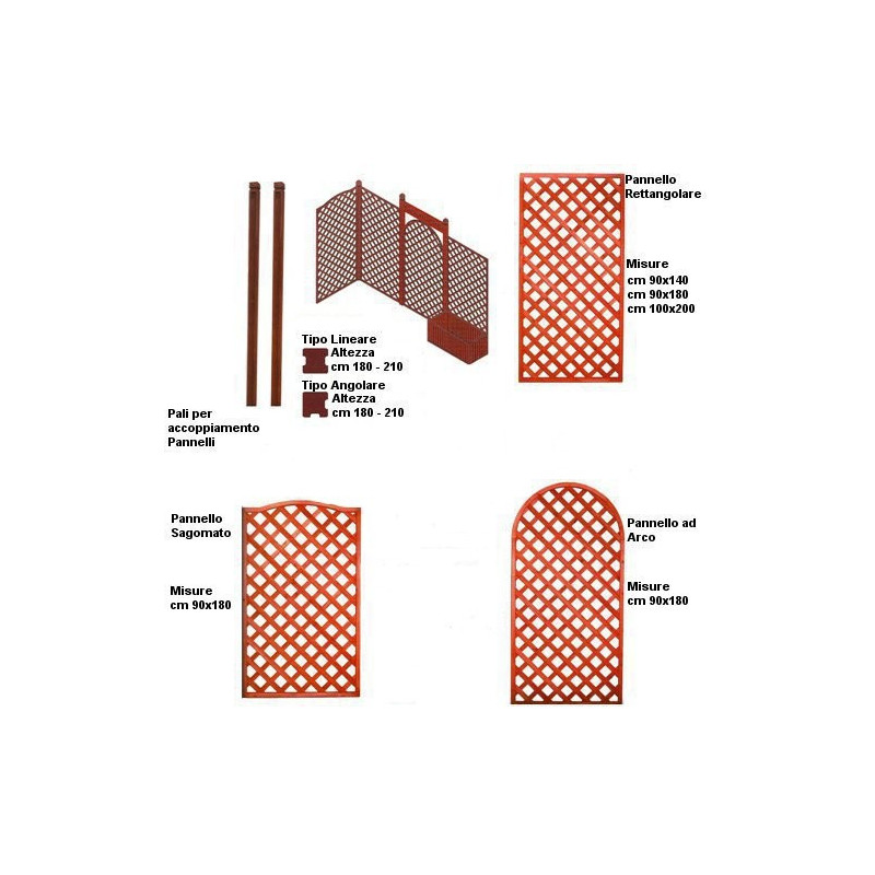 Wooden Trellis - Shaped