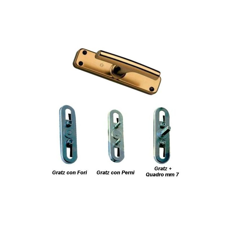 Bronze Anodized Aluminium Espagnolette for Window