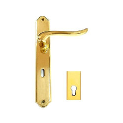 Maniglia per Porta in Ottone Lucido modello Cigno