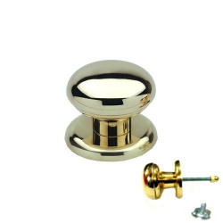 Pomolo in Ottone Lucido per Porta modello Sferico