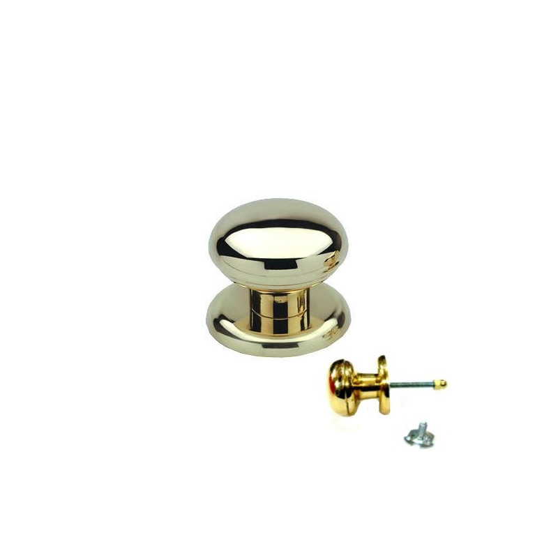 Pomolo in Ottone Lucido per Porta modello Sferico