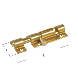 Bright Brass Bolt With Round Rod