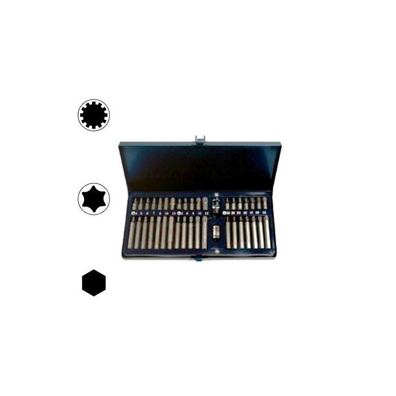 Assortimento 40 Inserti per Viti Torx - XZN - Esagonali 