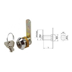 Cylinder cam locks Ø 16 IBFM art.151