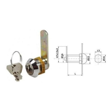 Cylinder cam locks Ø 16 IBFM art.151