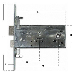 Locks-Mortice Version 983.901 BFZ Iseo