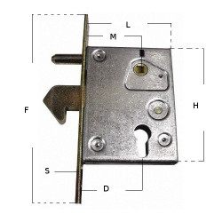 Locks-Mortice Version Lock With Hook 77QL Fiam - 1