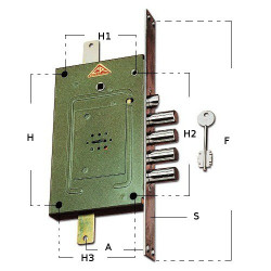 Mortice Version Double Sided Lock Version 2650/28 CR