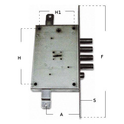 Locks-Mortice Double Sided Lock Version 3771.28 Ital by Prefer