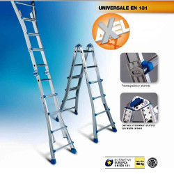 Scala Telescopica Multifunzione Tutto Alluminio EN131