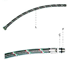 Flessibile Inox per Monocomando 12x1 Corto