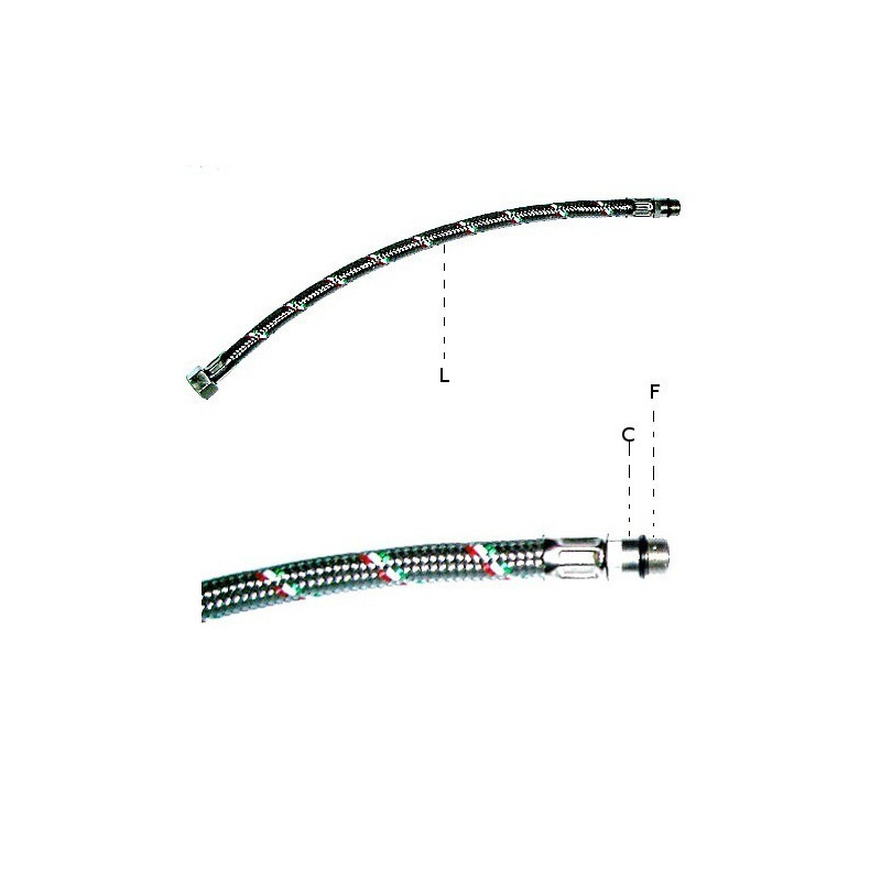 Flessibile Inox per Monocomando 12x1 Corto