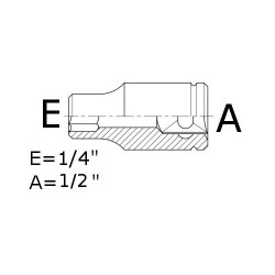 Bussola Portainserto attacco A3/8"-E1/4"