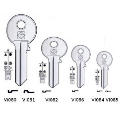 Flat keys for cylinder locks Viro