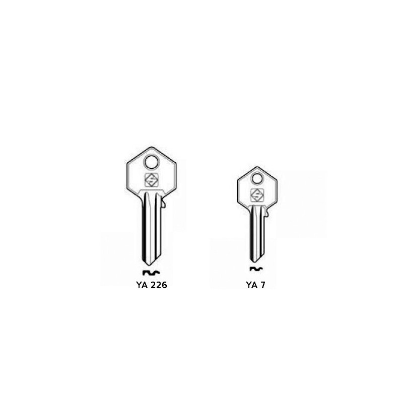 Flat keys for cylinder locks Yale