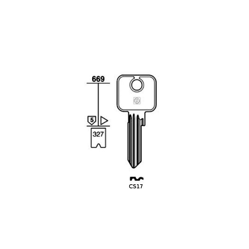 Flat Keys for Cylinder Locks Cisa CS17