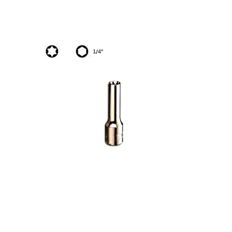 Chiavi a Bussola Lunghe per Viti con Testa a Profilo Torx 1/4'' 