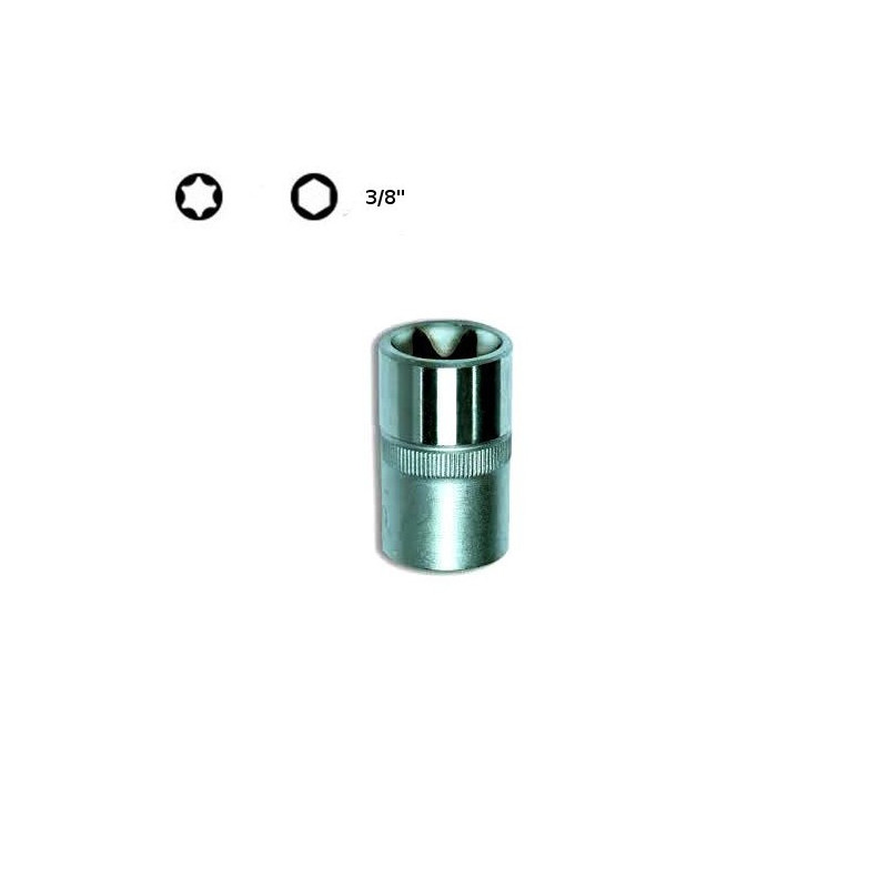 Chiavi a Bussola Corte per Viti con Testa a Profilo Torx 3/8'' 