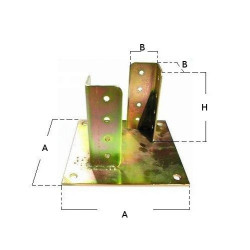 Supporto per Travi con Piastra di Fissaggio art.840