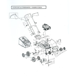Gas Engine lawn Mower 5.5 Hp AXEL GA0108
