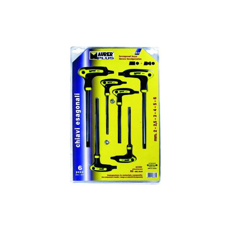 T- Hexagonal Keys in Sets 6 Pieces Maurer Plus 86836