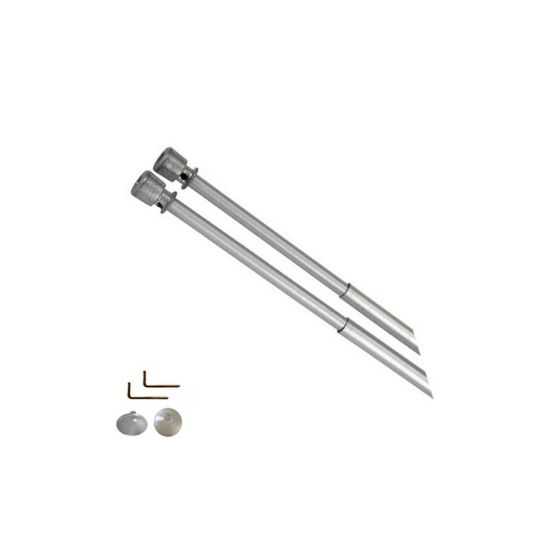 Lacquer White Adjustable Net Rod With Ends