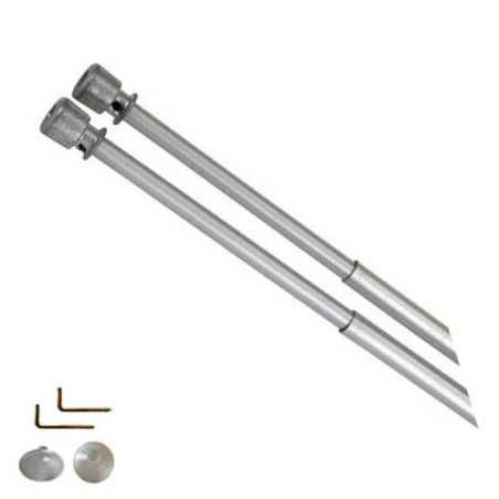 Lacquer White Adjustable Net Rod With Ends