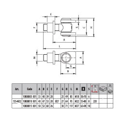 Cardine per Cancelli Comunello art.135