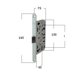 Locks-Mortice Round Border Patent Lock - Mediana Evolution