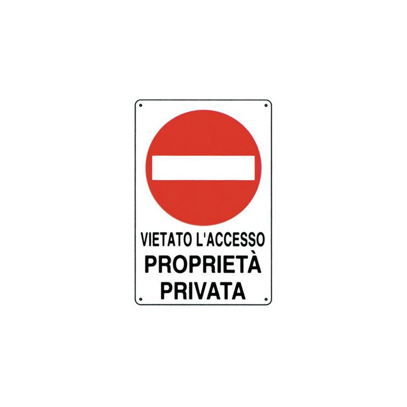 Information Sign Notice Prohibition of Access