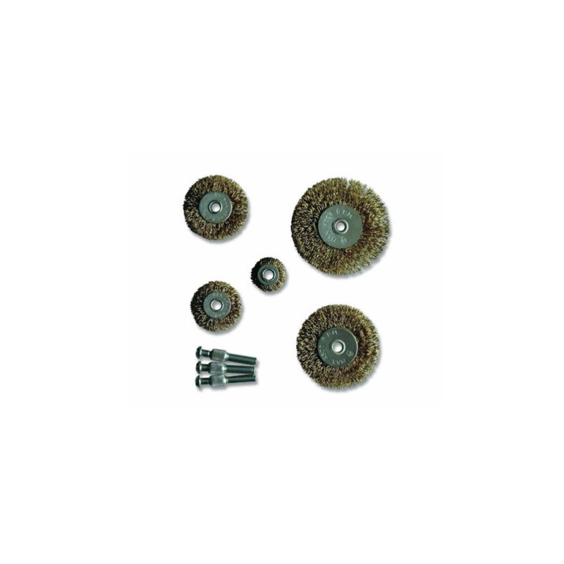 Wheel Brush Steel Crimped in Set 5 pc Hit 117045
