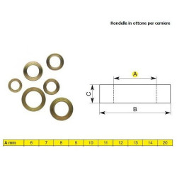Brass Washers for Hinges 12 mm